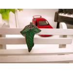 Zinc Alloy Metal Brooch Pin Green Leaf Shape Souvenir Decorations for sale