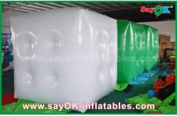 China Advertising White Green Inflatable Balloon / Cube Helium Balloon With Logo Print supplier