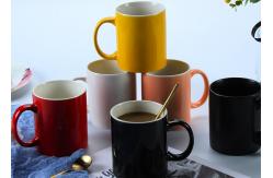 China Sublimation 330ml 11OZ Ceramic Mug Cup In Red Yellow Black supplier