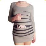 Winter Wear Womens Maternity Clothes Maternity Long Sleeve T Shirts Beautiful for sale