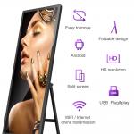 75 Full Screen 4K Portable Digital Poster Advertising Signage Display With Wheels for sale