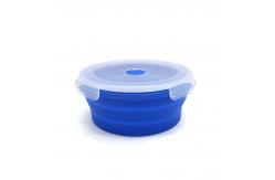 China OEM Microwavable Collapsible Silicone Bento Box With Airtight Lid supplier