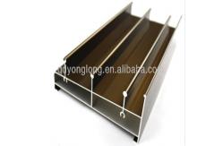 China Champagne Bronze Electrophoresis Coated Aluminium Snap Frame Profile With Customized Design Drawing supplier