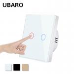 2gang White Glass Switches 5W - 150W Led Touch Switch Tempered Glass Panel