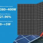 400 Watts Huasun Solar Panels Solar Photovoltaic Cell 380w 385w 390w 395W Hjt Solar Panel for sale