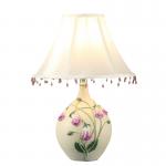 White Purple Elegant Nightstand Table Lamps With Power Switch Lightweight
