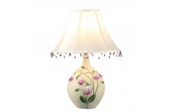 China White Purple Elegant Nightstand Table Lamps With Power Switch Lightweight supplier