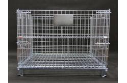 China Stable Industrial Wire Containers Strong Metal Mesh Cage 800KG Load Capacity supplier