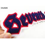 Double Layer Felt Chenille Embroidery Patches Letters Iron On Backing OEM / ODM
