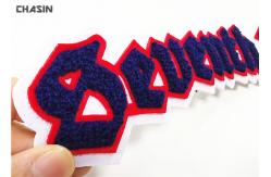 China Double Layer Felt Chenille Embroidery Patches Letters Iron On Backing OEM / ODM supplier