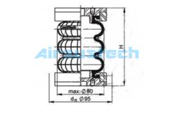 China Easy Installation Air Springs With 78 Mm Cover Plate Diameter supplier