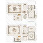 Luxury Rectangular Waterjet Medallion Marble Floor Tile Customized Decorative