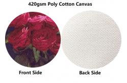 China Aqueous 420gsm Inkjet Poly Cotton Canvas Roll Waterproof For Epson HP Canon supplier