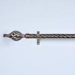 Fashionable Interior Decorative Curtain Hardware Iron Curtain Rod With Rhinestone Head for sale