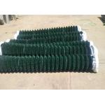 Green colored Chain Link Garden Security Wire Mesh Iron Metal Farm Fence For Garden for sale