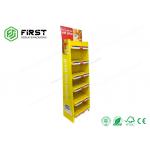 Custom Made Recyclable Corrugated Paper Floor Stand Display For Advertising for sale