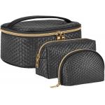 Makeup Bag Travel Cosmetic Bag for Women Portable Waterproof Makeup Organizer Bag Toiletry Bags 3 Pack Black for sale