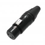 3 Pin XLR Male Connector Waterproof DMX Thread Coupling Audio Video Connector Female Socket for Outdoor for sale
