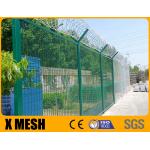 Powder Coated High Security 358 Wire Mesh Fence With 12.7mm X 76.2mm For Airport for sale