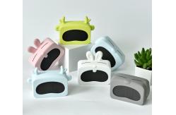 China EMC CE Animal Shaped Kids Alarm Clock Digital ABS Silicone Glass Material supplier