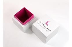 China CMYK Rigid Candle Boxes , Embossing Shoulder Neck Box With Lift Off Lid supplier