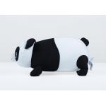 30CM White / Black Plush Toy Pillow Embrodiery Technic Eco Friendly