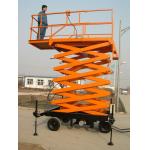 500kg Capacity Scissor Lift Platform , Moblie Lifting Plateform 6m Lifting Stroke for sale