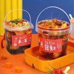 PP Food Grade Gasket Plastic Clear Seafood Boil 2 liter Bucket Packaging Container for sale