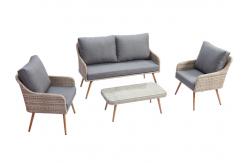 China Patio Poly PE Rattan Weave Lounge Sofa Outdoor Garden Furniture supplier