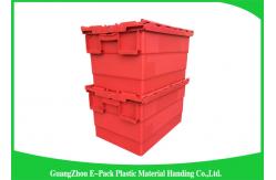 China Industrial Plastic Attached Lid Containers , 600*400mm Assorted Height supplier