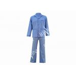 Soft Handfeel Mens Luxury Sleepwear Navy Piping Around The Neckline for sale