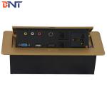Gold Zinc Alloy Pop Up Media Socket Oval Corner With RCA / HDMI  Configuration for sale