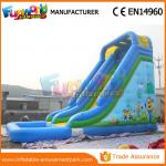 Durable Minion Outdoor Inflatable Water Slides Inflatable Bouncer Slide With Pool for sale