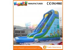 China Durable Minion Outdoor Inflatable Water Slides Inflatable Bouncer Slide With Pool supplier