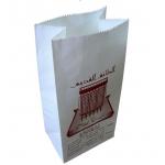 Printed Craft Stand Up White Customized Paper Bags For Bread / Hamburger for sale