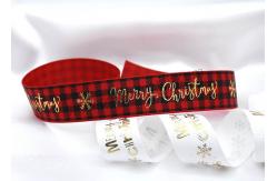 China Personalized SGS Polyester Christmas Satin Ribbon Washable supplier
