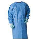 Knitted Cuff Waterproof Medical Disposable Protection Suit Non Woven Surgical Isolation Gown for sale