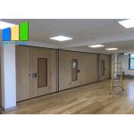 Customzied Wooden Panel Partition Church Wood Dance Room Partition School Sliding Wood Partition Divider For Library for sale
