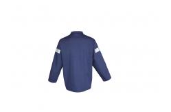 China 240GSM Reflective Work Jacket CVC 60% Cotton 40% Polyester Two Contrast Pockets supplier