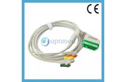 China Nihon Kohden 3 lead ECG Cable with leadwires,Clip,IEC supplier