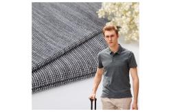 China Comfortable Black Stripe Fabric Mercerized Cotton Skin Friendly Texture supplier