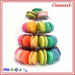 25cm Round Plastic Macaron Packaging 35pcs Clear 4 Tier Dessert Tower for sale