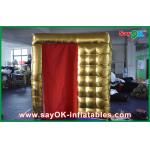 Golden LED Inflatable Photo Booth /  Strong Oxford Cloth Photobooth With LED Light for sale