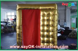 China Golden LED Inflatable Photo Booth /  Strong Oxford Cloth Photobooth With LED Light supplier