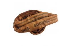 China 6T Brown EN1492-2 Polyester Endless Round Sling For Tubing & Pipe Industry supplier
