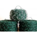 1.2mm 15kg Coil Weight Galvanized Razor Barbed Wire Green Iron for sale