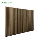 Noise Reducing Easy Install Slat Wood Veneer Mdf 600*2400mm Akupanel Acoustic Panel for sale