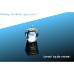 crystal apple awards/crystal apple paperweight/crystal apple/apple paperweight trophy for sale