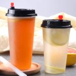 PET Boba Cups And Lids 32 Oz Plastic Cups With Lids Sample Freely