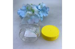 China Wide Mouth Stackable Kookie Food 225ml Square Clear Plastic Grip Jars supplier